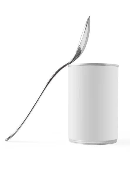 stock image Soup Can and Spoon