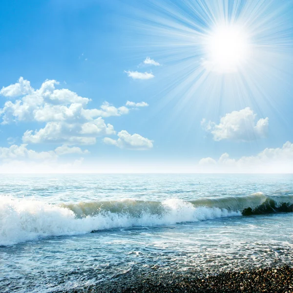 Luz solar en la playa Fotos de stock libres de derechos