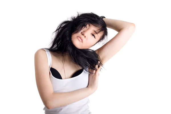 Porträtt av en söt japansk tjej — Stockfoto