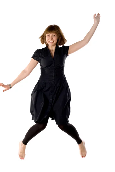 Mulher dançando em estúdio — Fotografia de Stock