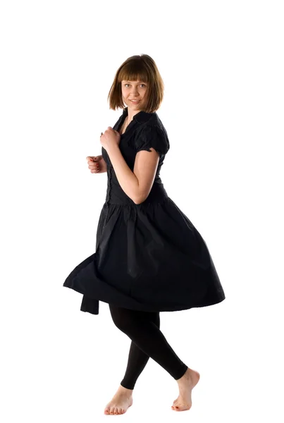 Frau tanzt im Studio — Stockfoto