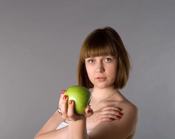 stock image Woman with apple