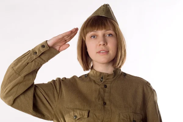 stock image Studio portrait of a soldier