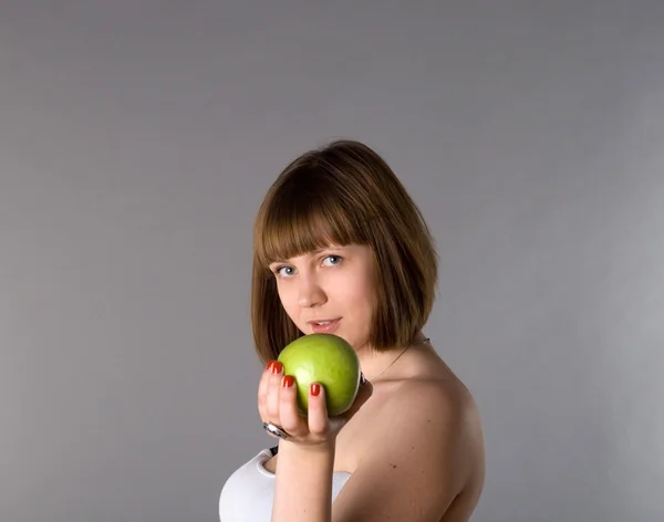 stock image Woman with apple