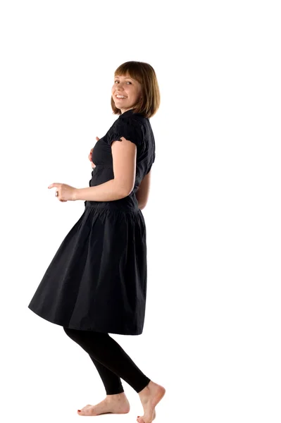 Woman dancing in studio — Stock Photo, Image