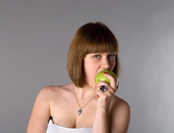 stock image Woman with apple