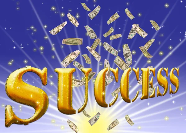 Golden success text. — Stock Photo, Image
