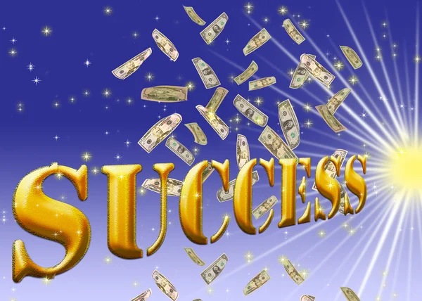 Golden success word. — Stock Photo, Image
