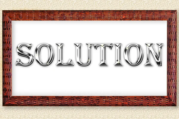 A word "solution" in a frame. — Stock Photo, Image