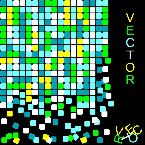 Цветные пиксели . — стоковый вектор