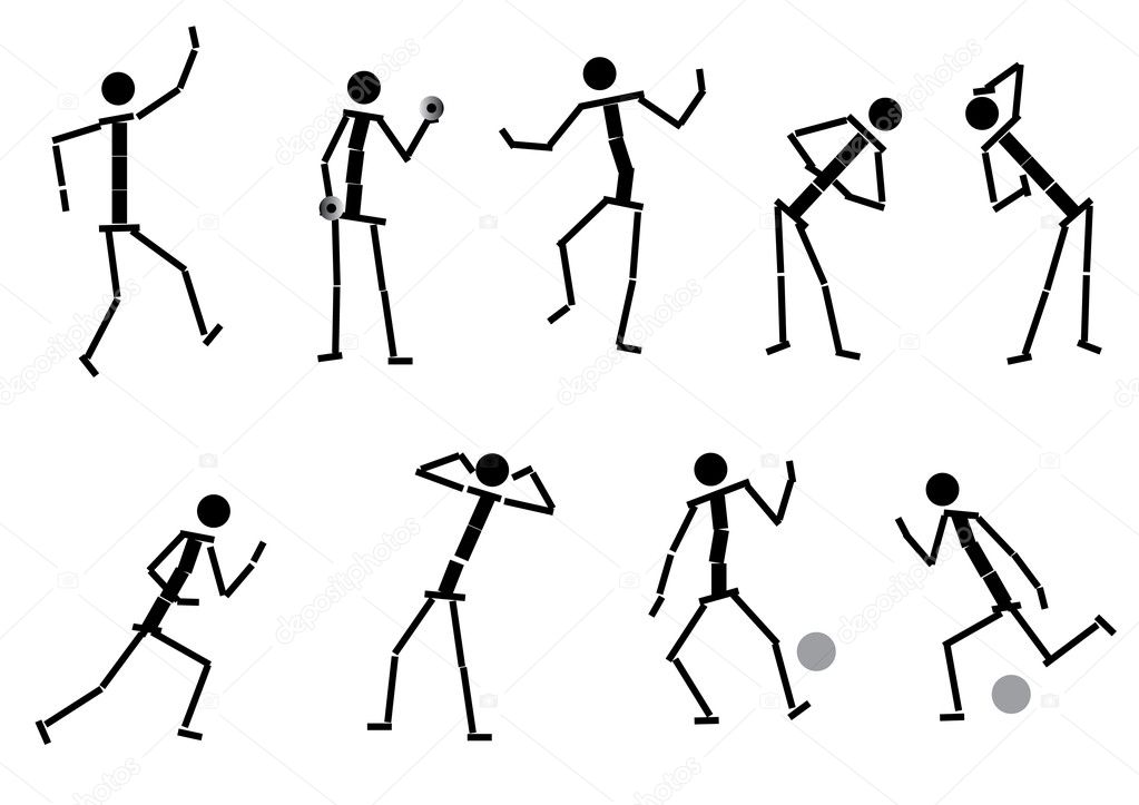 Set of peoples icons.Vector