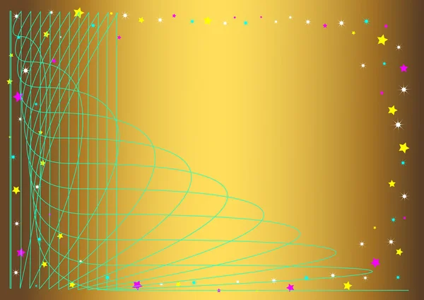 Altın yıldız arka plan. vektör — Stok Vektör