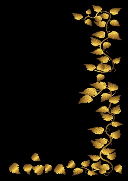 Altın yaprakları. güzel vektör çizim. — Stok Vektör
