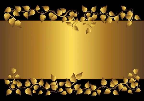 Feuilles d'or. Belle illustration vectorielle . — Image vectorielle
