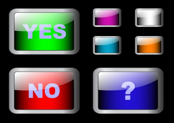 Набор кнопок Yes / No. Вектор eps10 . — стоковый вектор