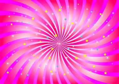 Abstract swirl in rosy color. Vector illustration. clipart