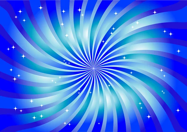 Tourbillon abstrait de couleur bleue. Illustration vectorielle . — Image vectorielle