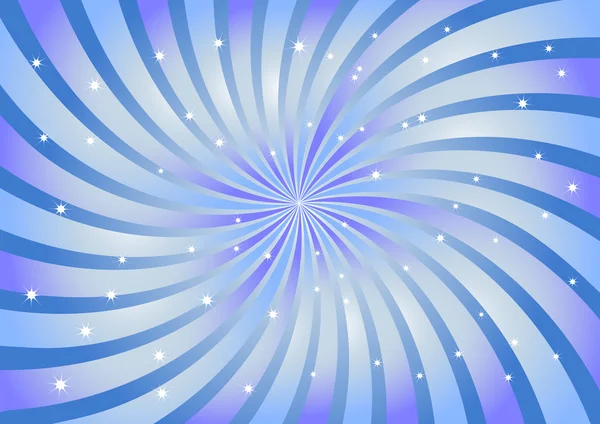 青い色で抽象的な渦巻の背景。ベクトル イラスト. — ストックベクタ