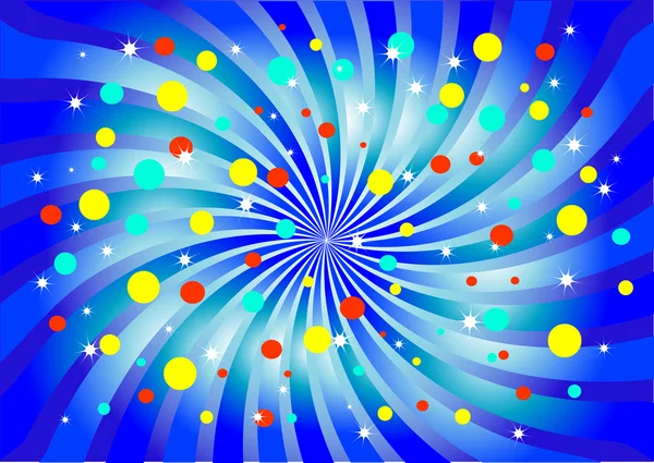 Tourbillon abstrait de couleur bleue. Illustration vectorielle . — Image vectorielle