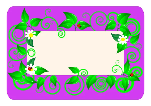 Cartão floral. Ilustração vetorial . — Vetor de Stock