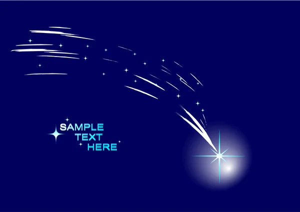 Comète abstraite avec étoiles. Illustration vectorielle . — Image vectorielle