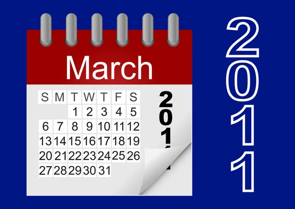 Vetor ícone calendário 2011 . — Vetor de Stock