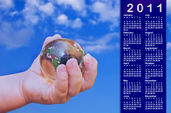 Kalender voor 2011 jaar. — Stockfoto