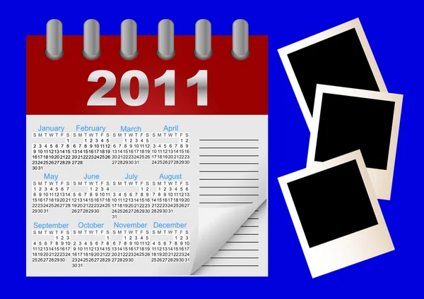 Vector pictogram kalender voor 2011 jaar. — Stockvector