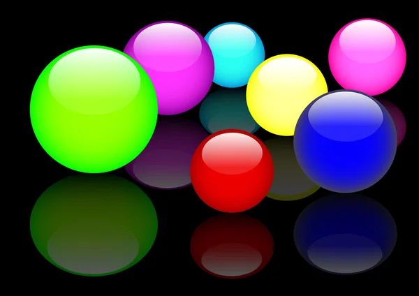 Des sphères de verre. Vecteur. Eps10 . — Image vectorielle