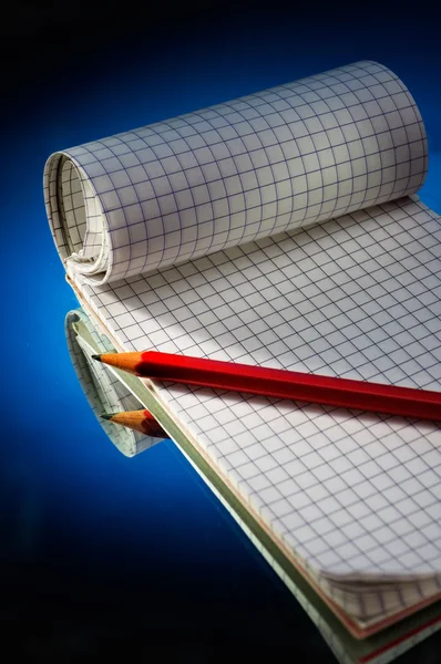 Notebook and pencil — Stock Photo, Image