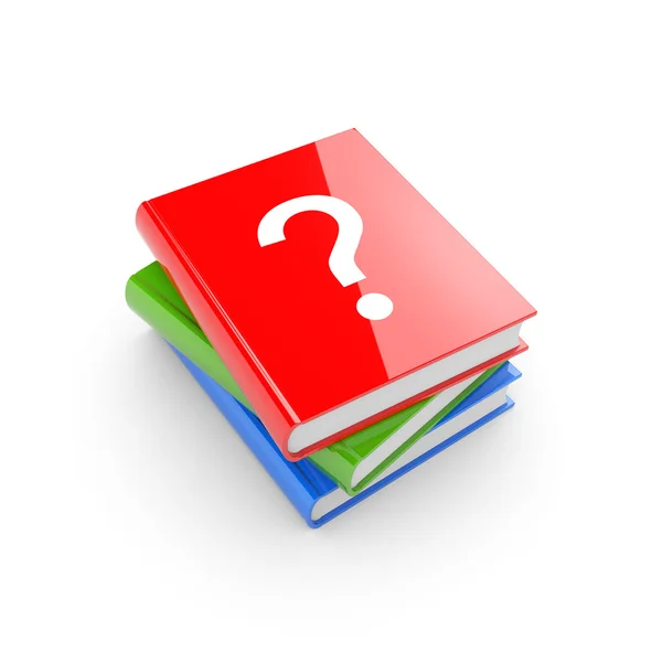 Books with question — Stock Photo, Image