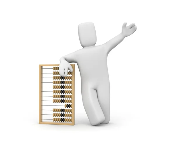 Person with abacus — Stock Photo, Image