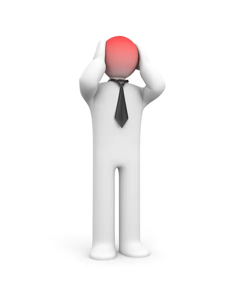 Biznesmen ból głowy — Zdjęcie stockowe