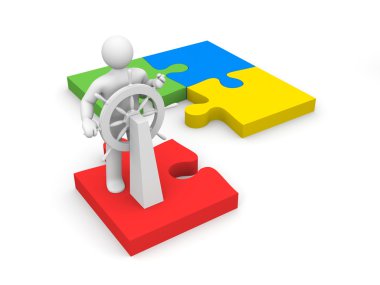 Steersman on puzzle clipart