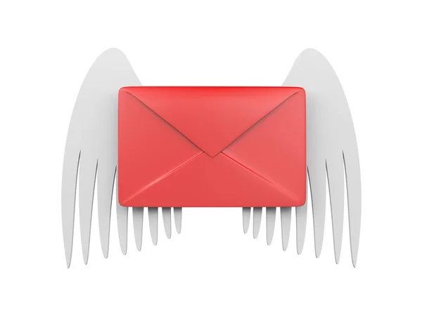 Envelope with wings — Stock Photo, Image