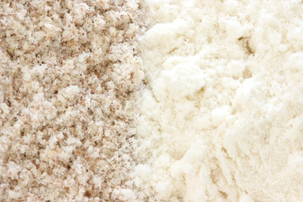 Flour - smooth and wholegrain types — Stock Photo, Image
