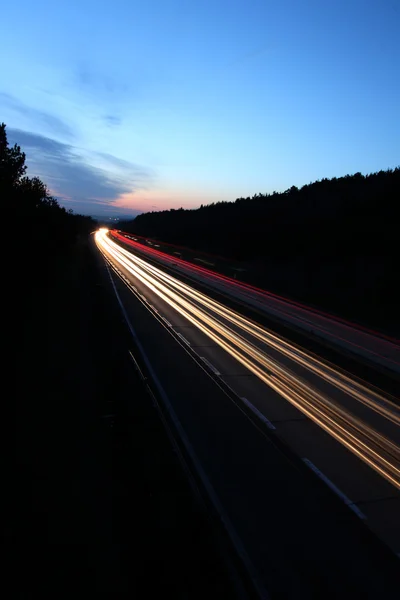 stock image Highway at night