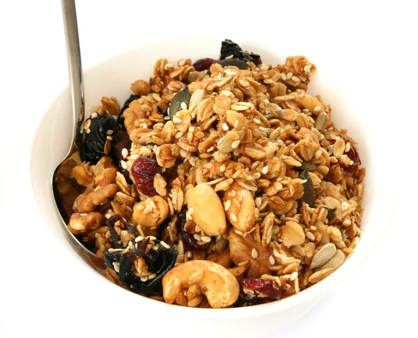 Muesli cuit au four dans un bol — Photo