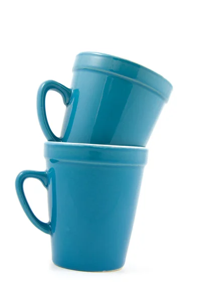 Blue coffee cups — Stock Photo, Image