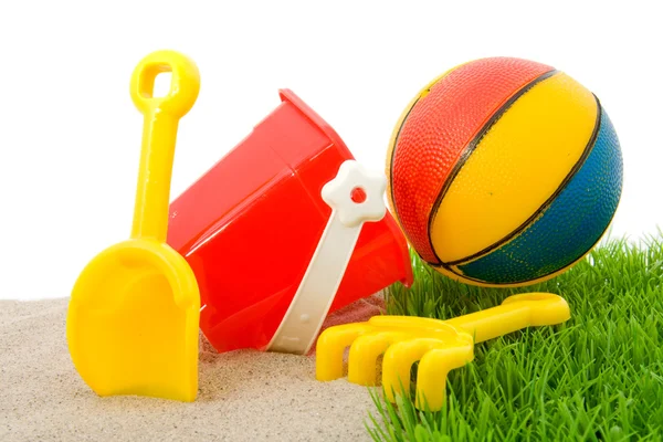 Plastic play toys for beach — Stock Photo, Image