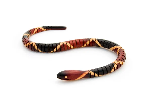 Wooden snake — стокове фото