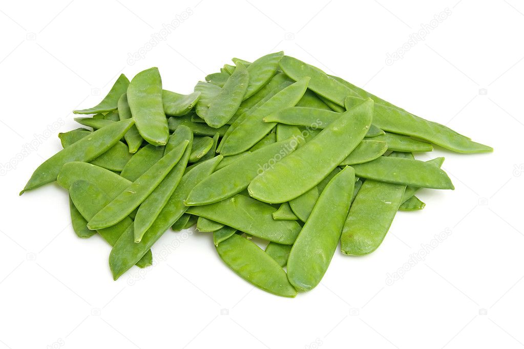 Pile of fresh snow peas