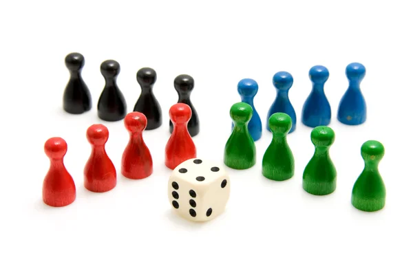 Colored pawns — Stock Photo, Image