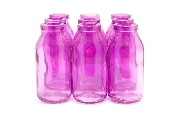 Rózsaszín üveg együtt — Stock Fotó