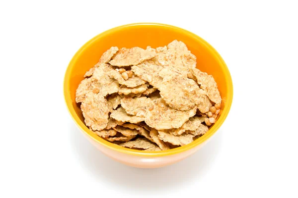 Bowl with crunchy cornflakes — Stock Photo, Image