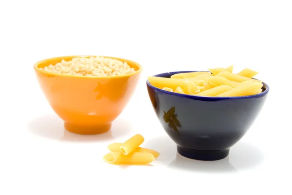 Bowls with pasta — Stock Photo, Image