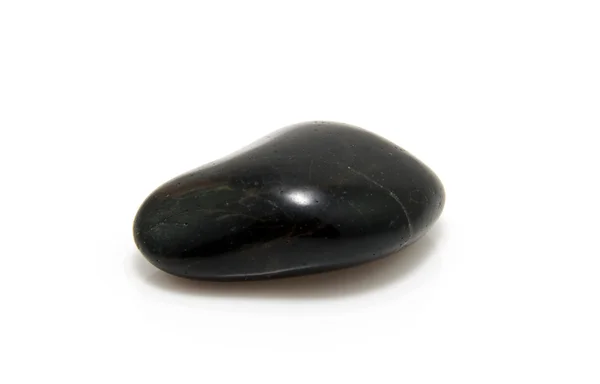 Černý kámen izolované na bílém pozadí — Stock fotografie