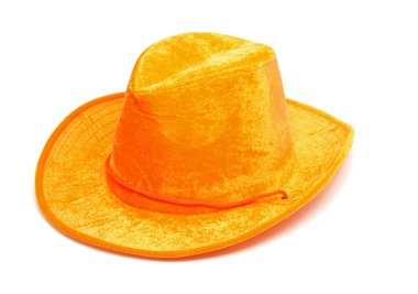 Orange western hat clipart