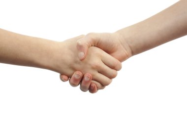 Kids handshake clipart