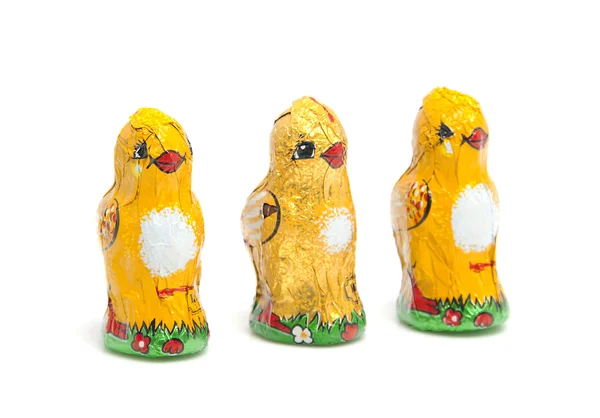 Choclate easter chickens — Stock Photo, Image